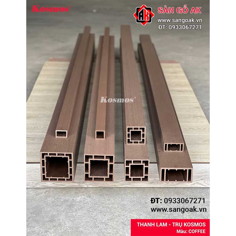 Trụ Pergola gỗ nhựa Kosmos - T160X160 Coffee